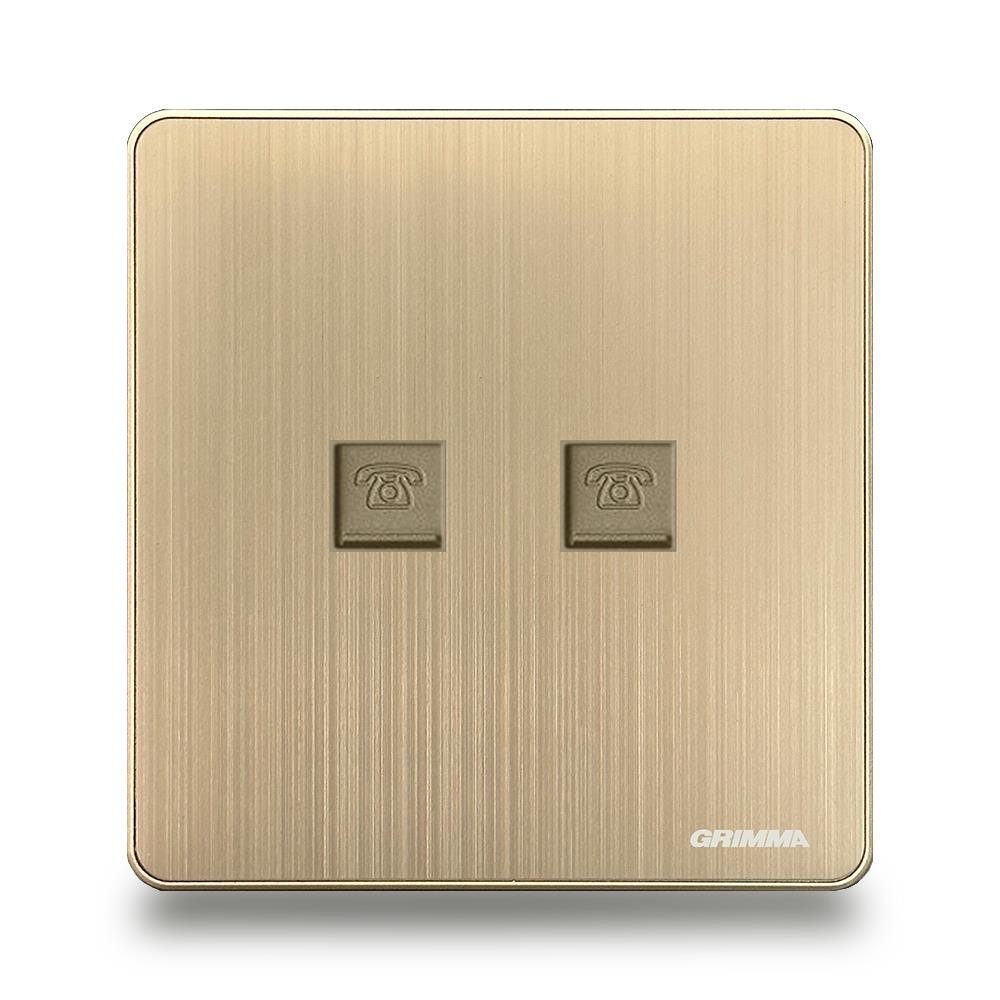 Bộ ổ cắm đôi điện thoại Grimma G5G2TEL