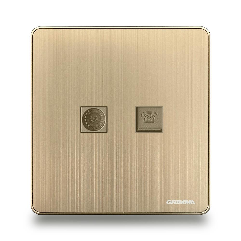 Bộ ổ cắm tivi + điện thoại Grimma G5GTVTEL
