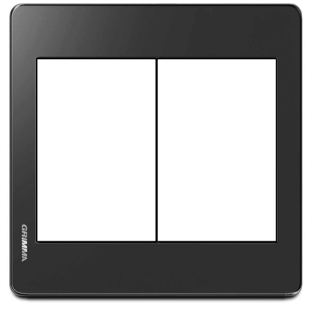 Mặt viền 6 hạt cỡ S Acrylic màu đen Grimma G7 series, G7ACBL-M6