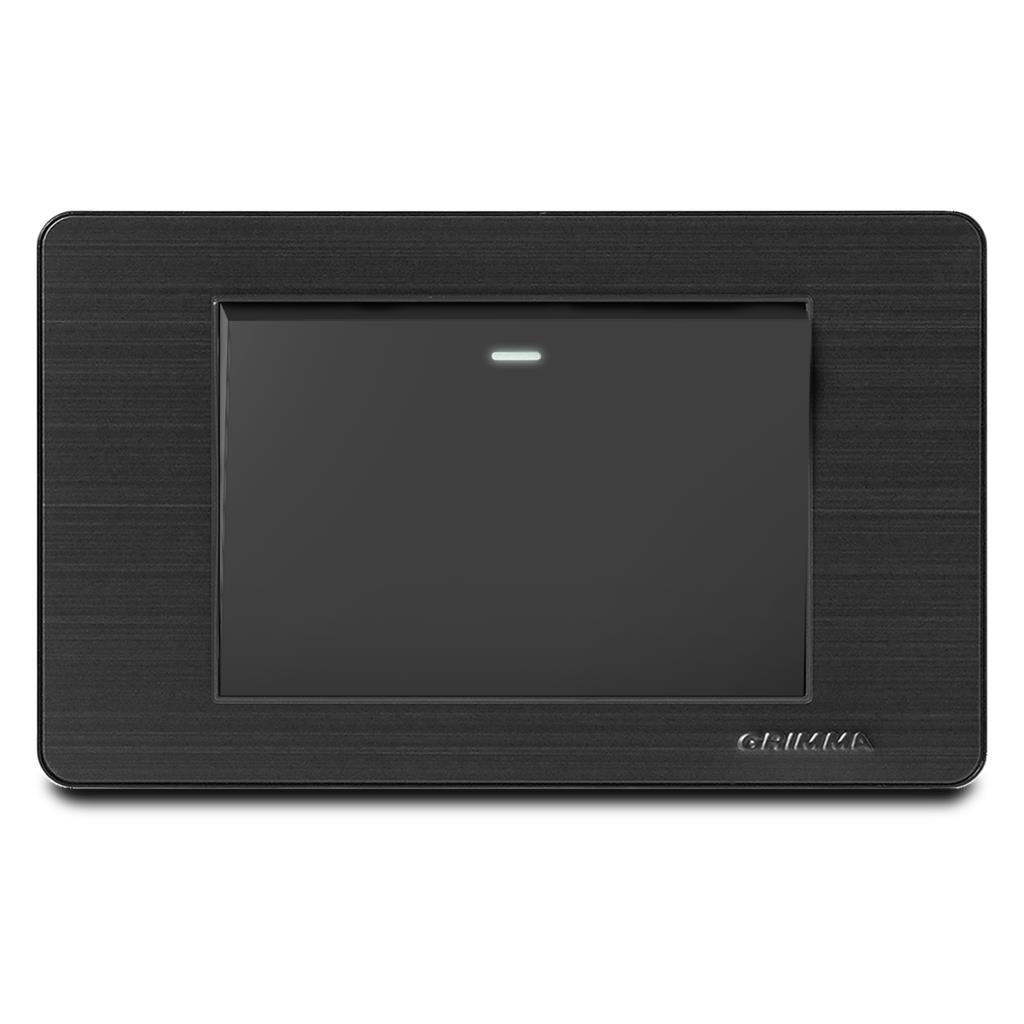 Bộ công tắc đơn 1 chiều Grimma, mặt thép không gỉ G7 series G7SBK11