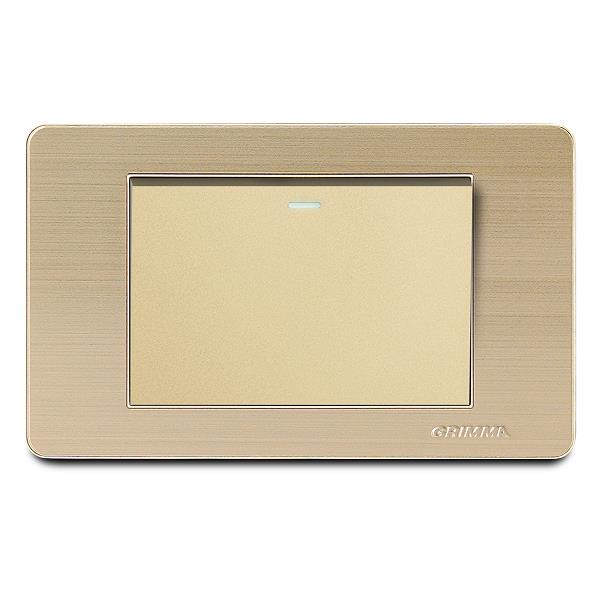 Bộ công tắc đơn 1 chiều Grimma, mặt thép không gỉ G7 series G7SGK11