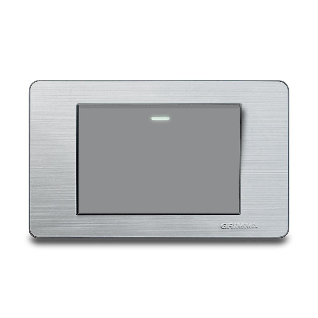 Bộ công tắc đơn 2 chiều Grimma, mặt thép không gỉ G7 series G7SK12