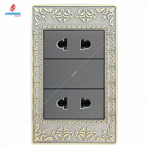Ổ cắm đôi 2 chấu GRIMMA G8ZAX2SK2