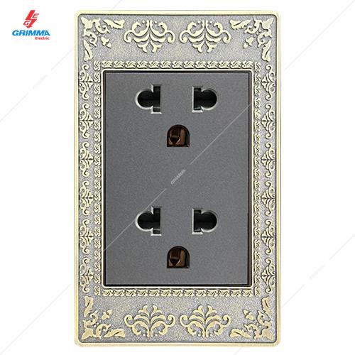 Ổ cắm đôi 3 chấu GRIMMA G8ZAXSK333