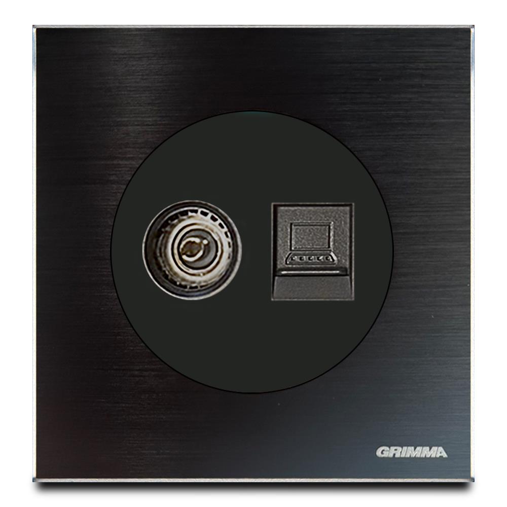Bộ ổ cắm tivi + mạng Grimma G88TVPCS