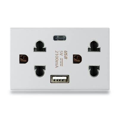 Hạt ổ cắm USB type A + type C size L Grimma G8W series, G8WSKUSB