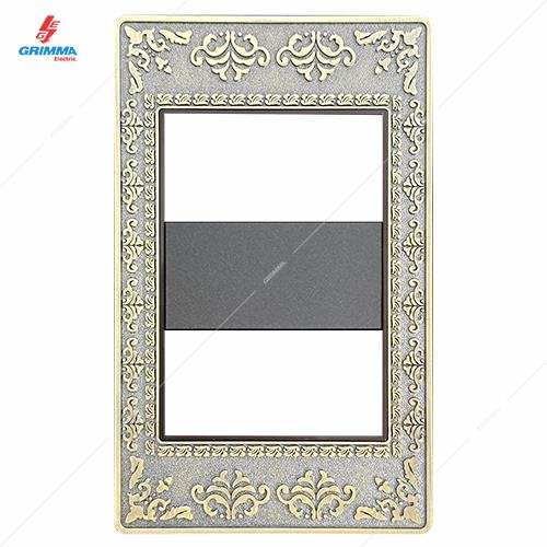 Mặt viền 2 hạt cỡ S ZinC màu xám Grimma G8 series, G8ZAX-M2