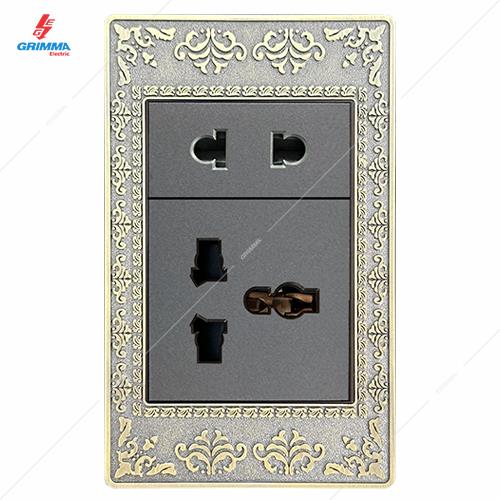 Bộ ổ cắm 2 chấu + 3 chấu GRIMMA G8ZAXSK2SK3