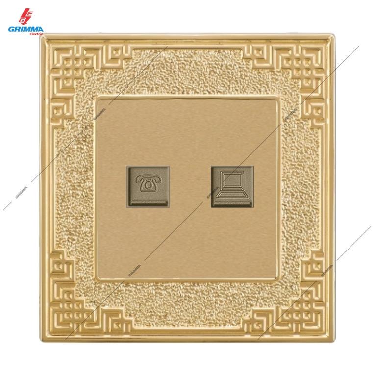 Bộ ổ cắm điện thoại + mạng Grimma GOCTELPC