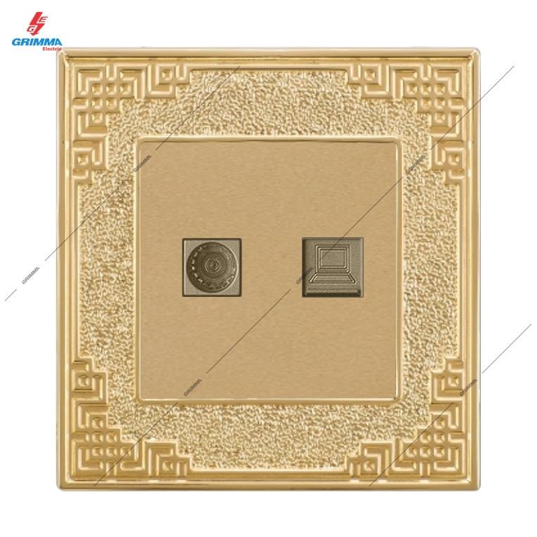 Bộ ổ cắm tivi + mạng Grimma GOCTVPC