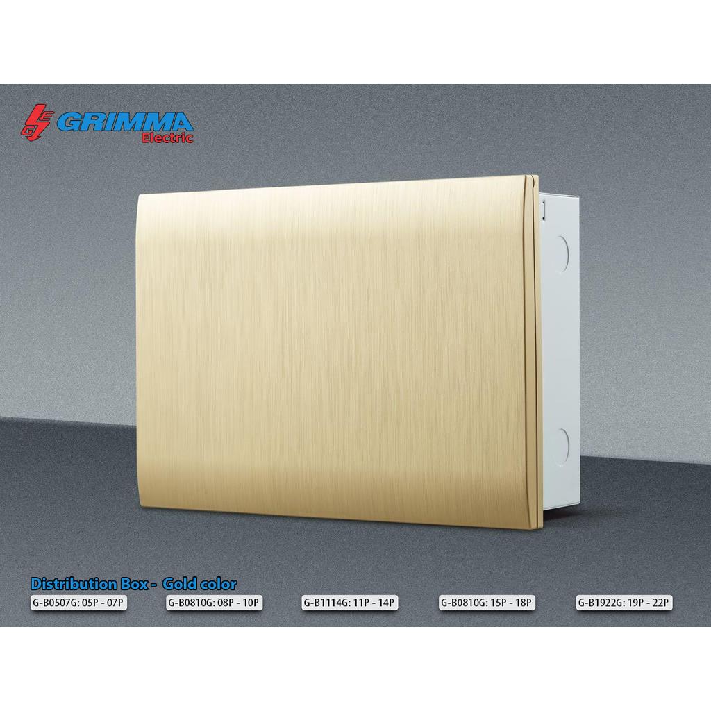 Tủ điện âm tường Grimma, màu gold, vân xước