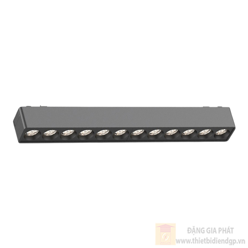 Đèn Led nam châm tiêu điểm GS Lighting hệ ray 2 in 1 vỏ đen
