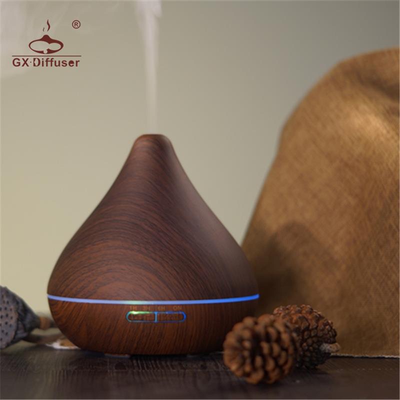 Máy xông tinh dầu siêu âm cao cấp Aroma màu gỗ sậm 08 300ml