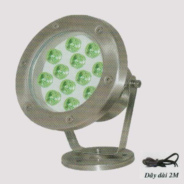 Đèn led âm nước HB 18W màu xanh dương và lá