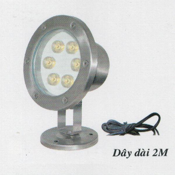 Đèn led âm nước HB 6W màu vàng