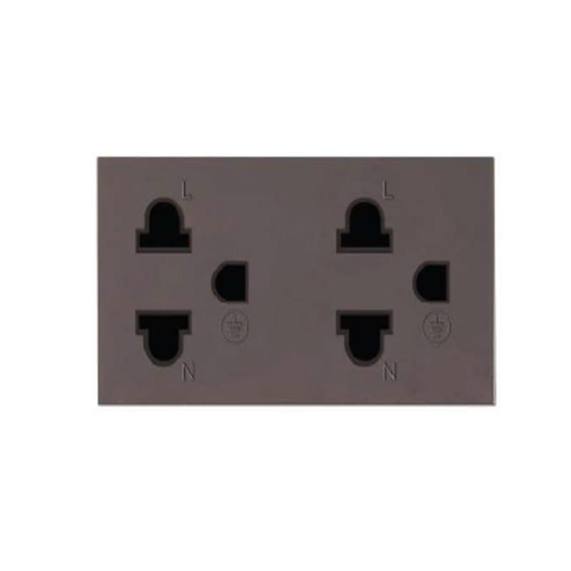 Ổ cắm 3 chấu đôi liền (Double 3 pin socket)