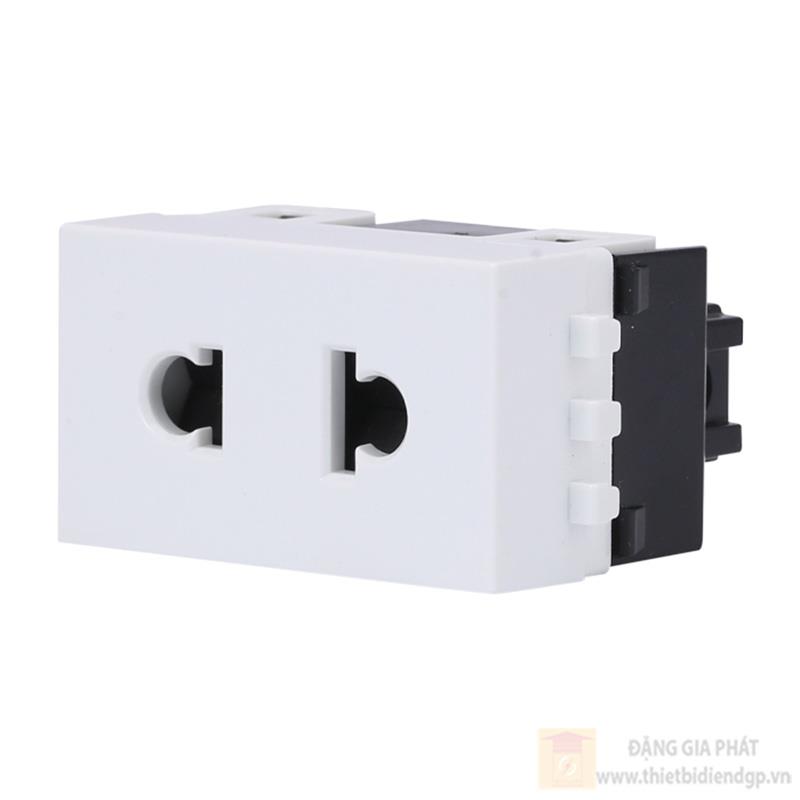 Hạt ổ cắm đơn 2 chấu âm tường