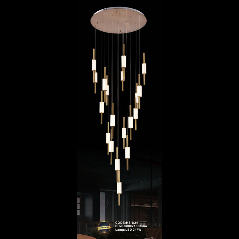 Đèn treo trang trí Slister Ø800*1800mm - LED 247W - 3 CĐ