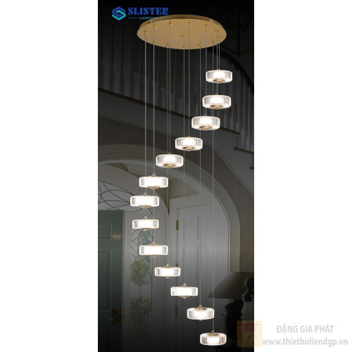 Đèn treo trang trí Slister 500*500*3000mm Led 130W