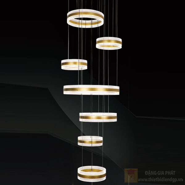 Đèn treo trang trí Slister Ø400+300+300+600+400+300+300mm - LED 320W - 3 CĐ