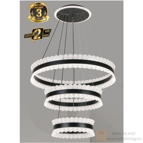 Đèn treo trang trí Slister Ø600+400+300mm - LED 176W - 3 CĐ