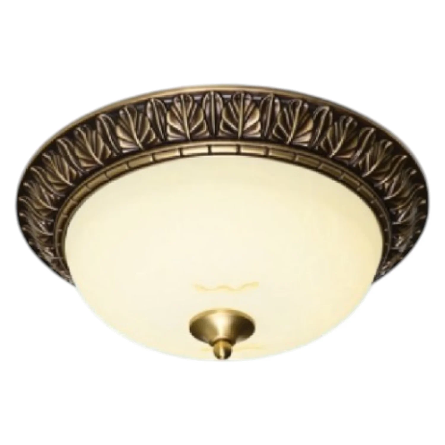 Đèn ốp trần đồng - chóa thủy tinh HUFA OD-3126, 3 chế độ ánh sáng