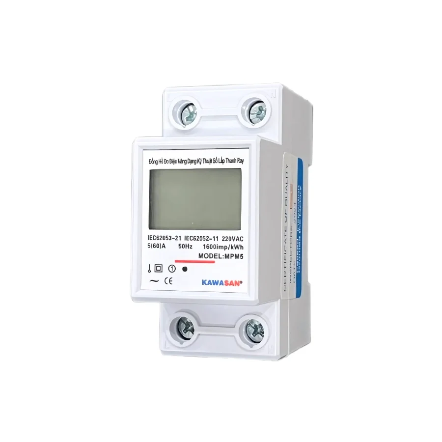 Đồng hồ đo điện năng thanh ray 1 pha Kawasan MPM5