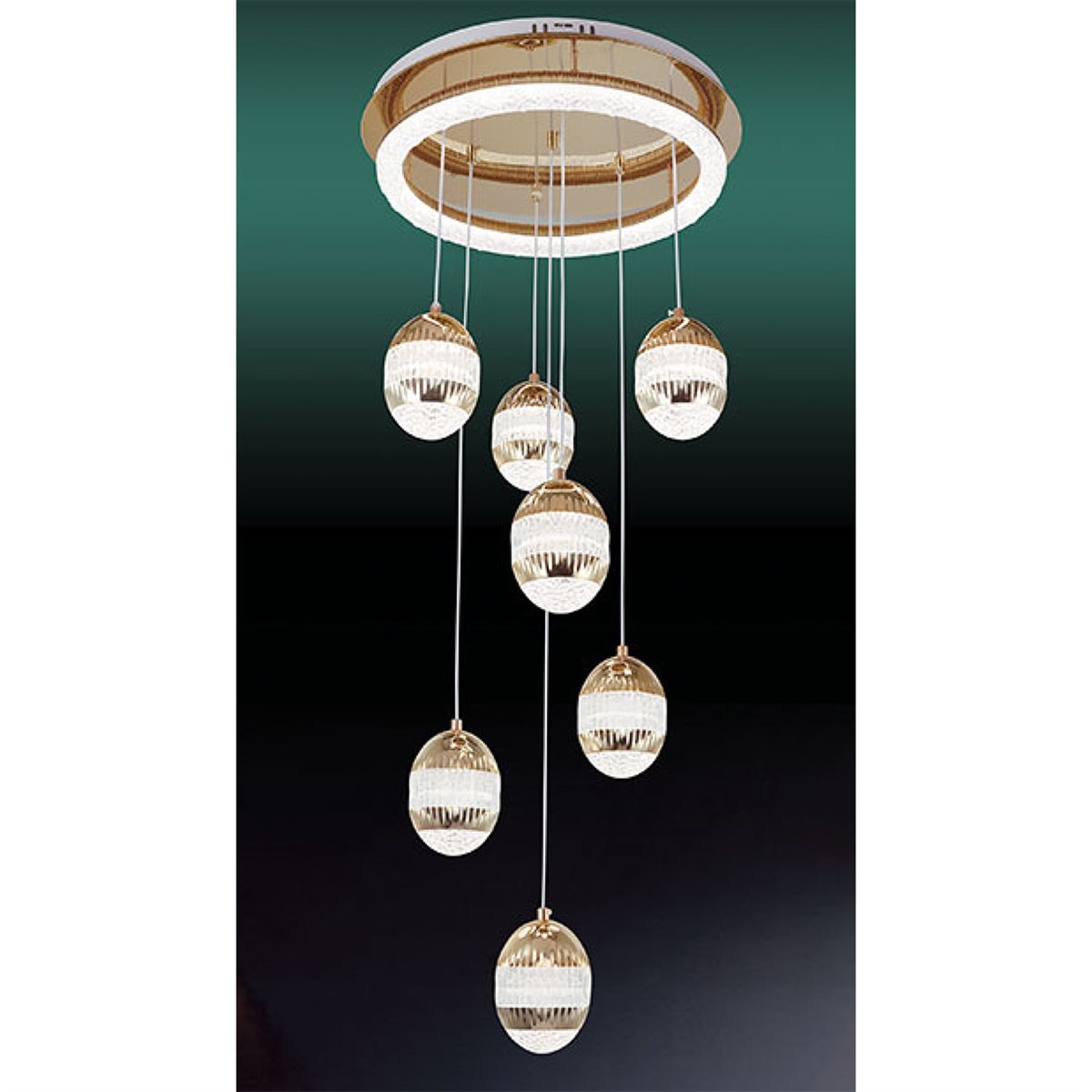 Đèn thả SANO T 10223/7 Ø450*H1800