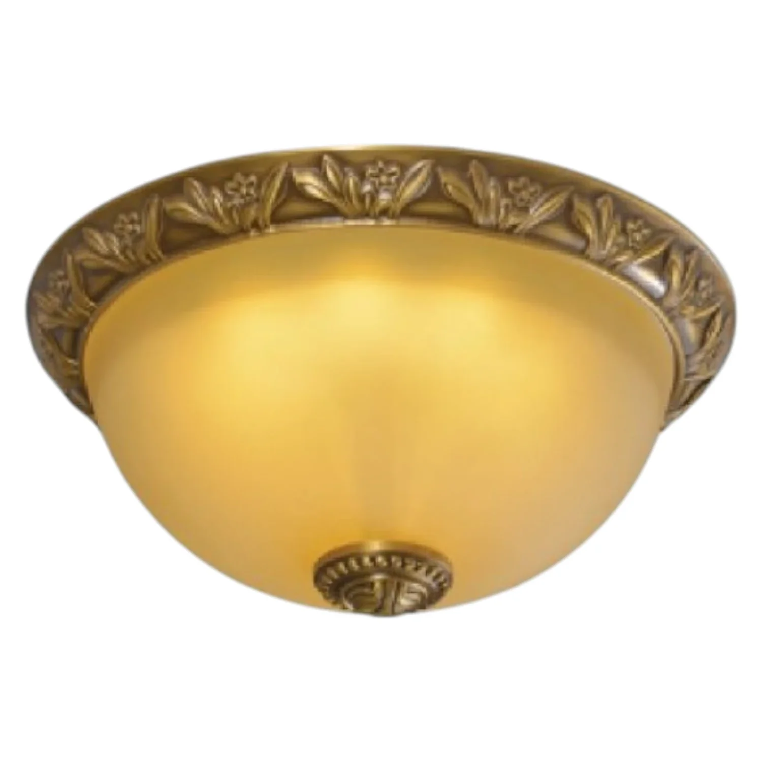 Đèn ốp trần đồng - chóa thủy tinh HUFA OD-3122, 3 chế độ ánh sáng