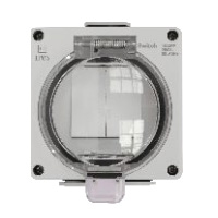 Công tắc đôi chống thấm IP66 GS duhal màu trắng