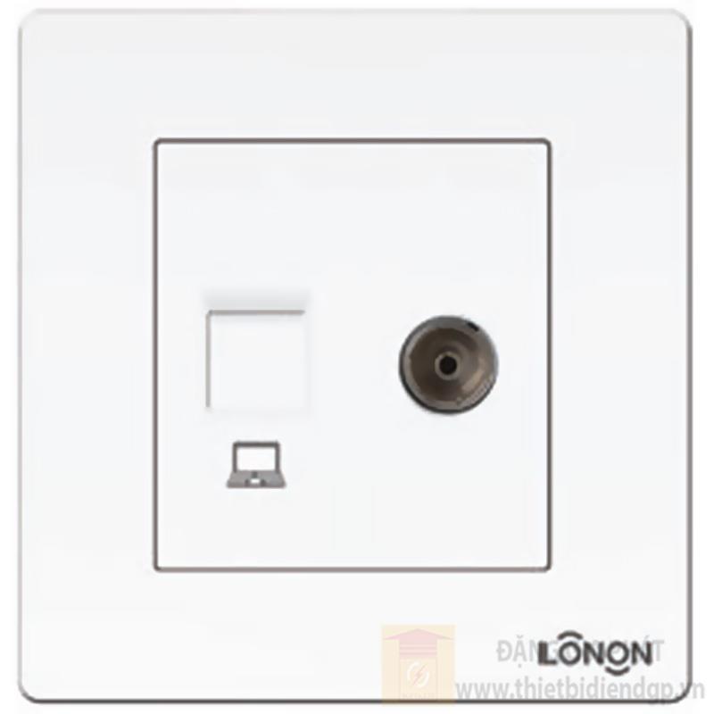 Ổ cắm vi tính + Ổ cắm ti vi RJ45, 5-850MHz