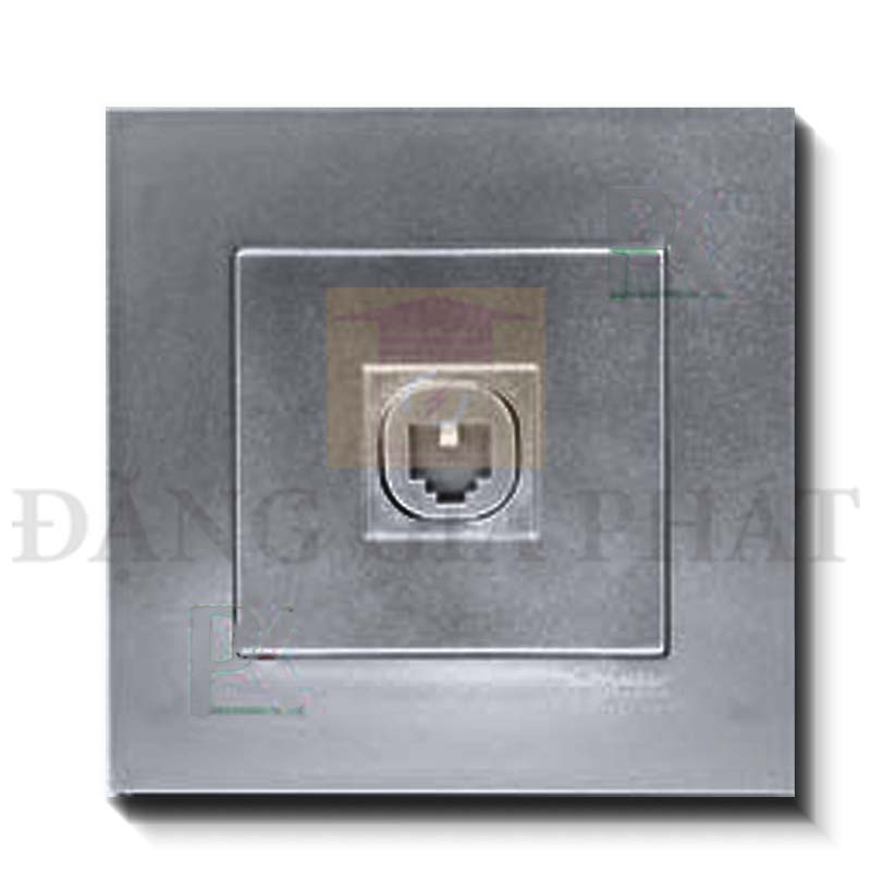 Bộ ổ cắm mạng cat6 đơn màu xám bạc