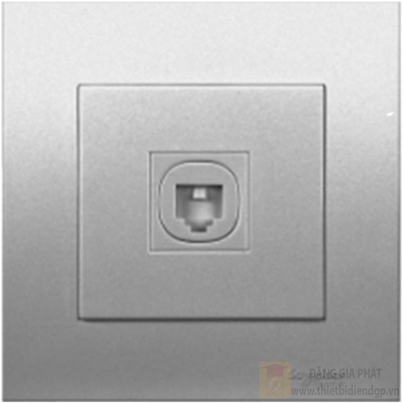 Bộ ổ cắm điện thoại đơn màu xám bạc