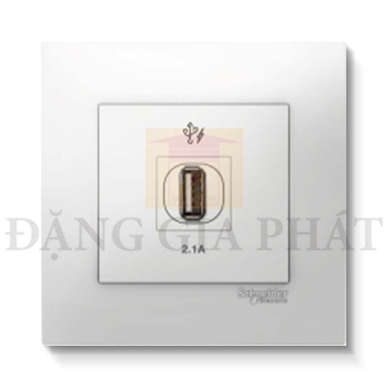 Ổ cắm đơn sạc USB 2.1A màu trắng