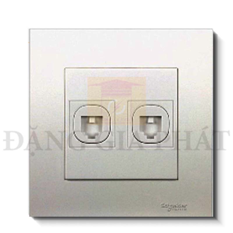 Bộ ổ cắm mạng cat5e đôi màu xám bạc