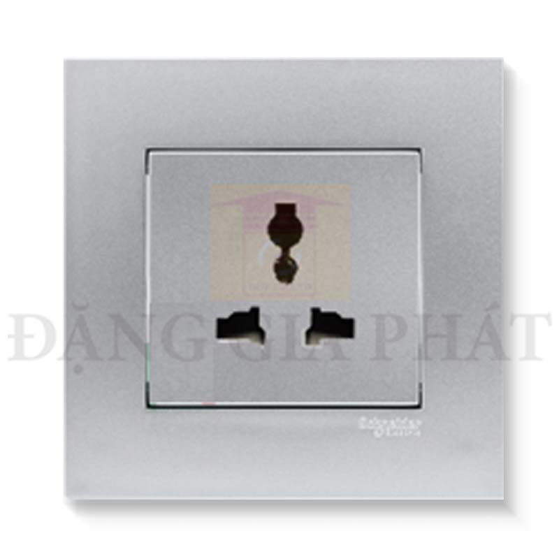 Bộ ổ cắm đơn đa năng 13A màu xám bạc