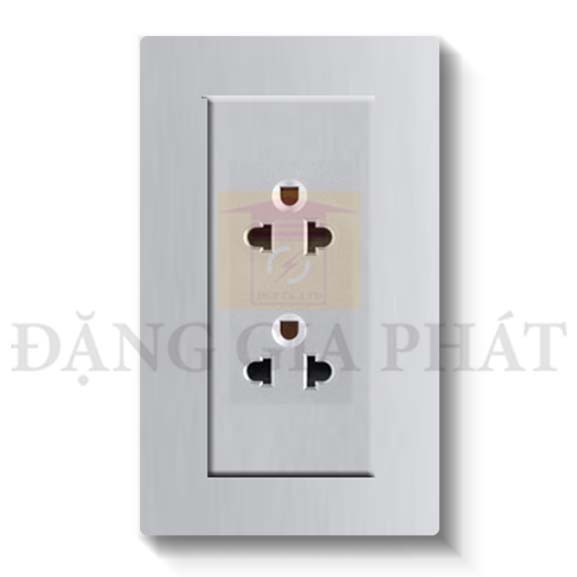 Bộ ổ cắm đôi 3 chấu 16A 2 Gang 3 Pin Universal Socket