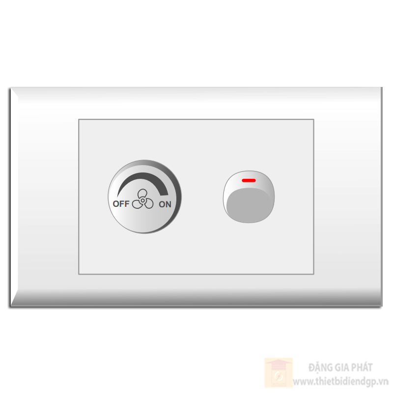 Bộ 1 Công tắc 1 chiều + 1 Chiết áp Quạt (E182X, E1812M, E400VX) LIOA