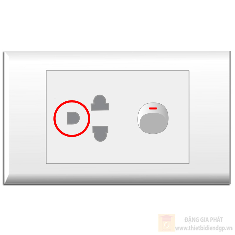Bộ 1 Công tắc 1 chiều + 1 ổ cắm đơn 2 chấu (E18UXN; E1812M) Có lỗ cắm chân tiếp địa LIOA