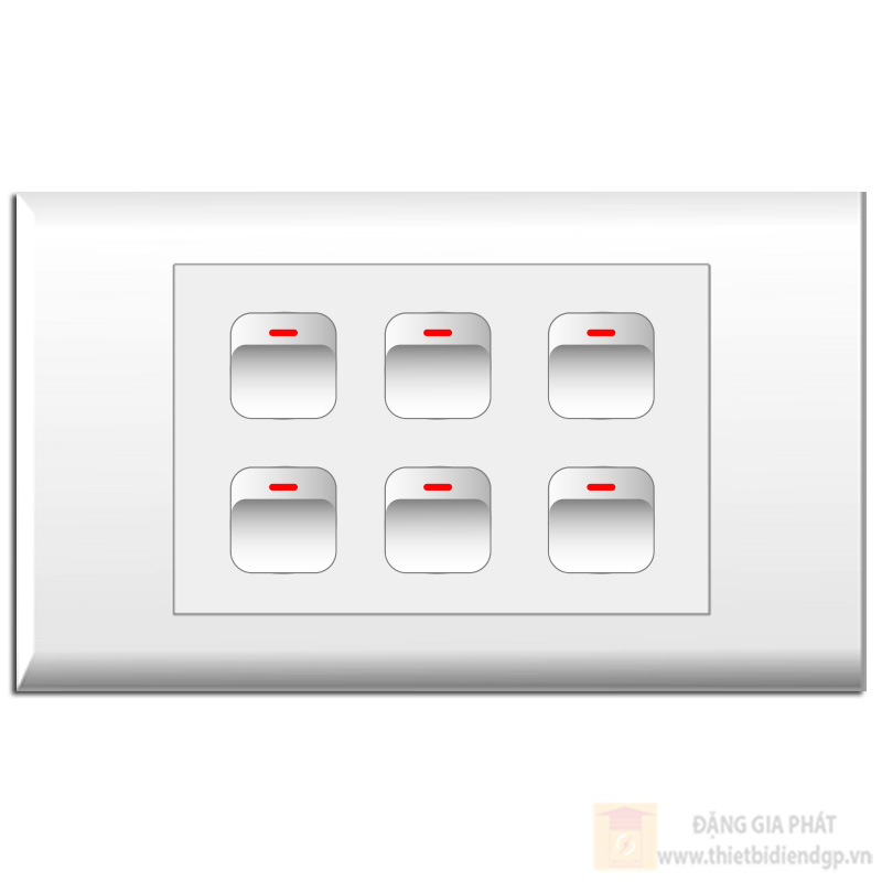 Bộ 6 Công tắc 1 chiều (E18S6X, E18S12M x6) LIOA