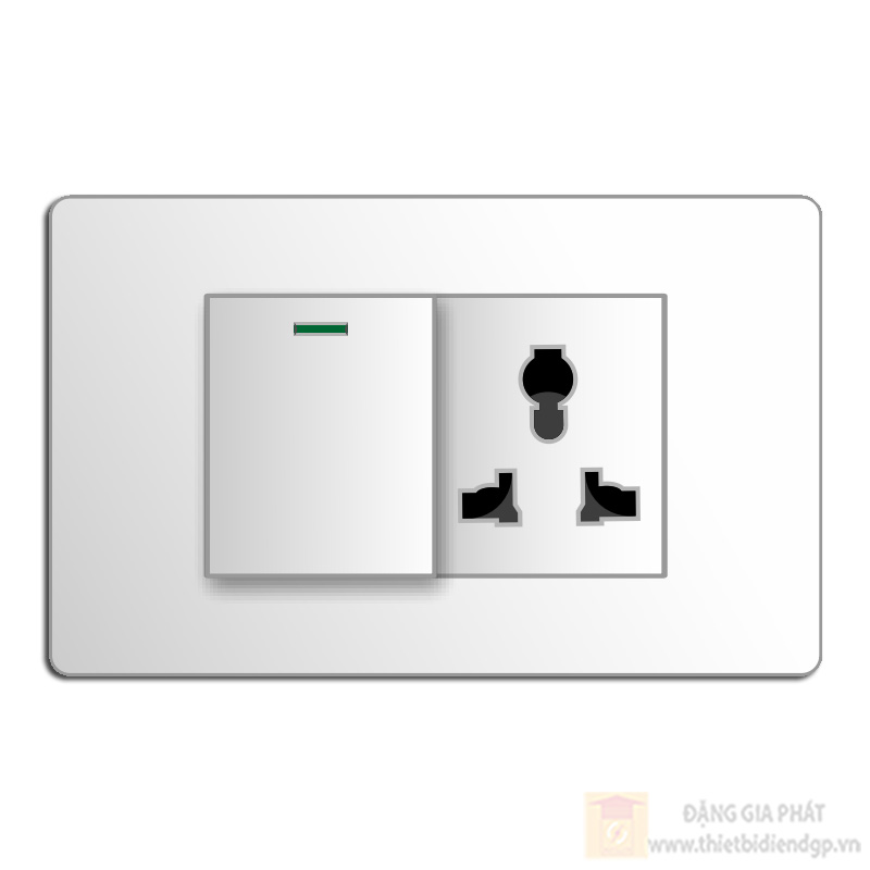 Bộ 1 Công tắc 1 chiều + 1 Ổ cắm Đa năng (PLX1XL, LX1SM, LXDNM ) LIOA