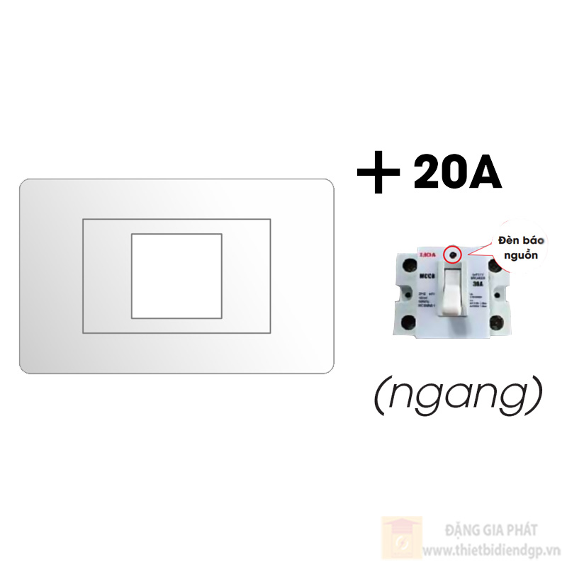 Bộ 1 MCCB đơn 20A (PLXMCCBN, MCCB2P1E-DN/20A) LIOA dòng LX