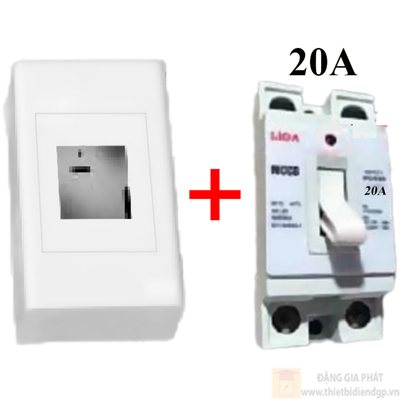 Bộ 1 MCCB 20A lắp nổi (SEMCCBH; MCCB2P1E-DD/20A) LIOA dòng E18/E18S