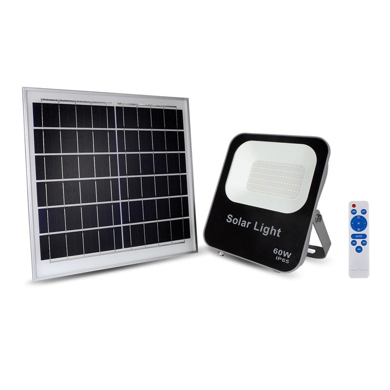 Đèn pha led năng lượng mặt trời KingEco 60W, a.s trắng