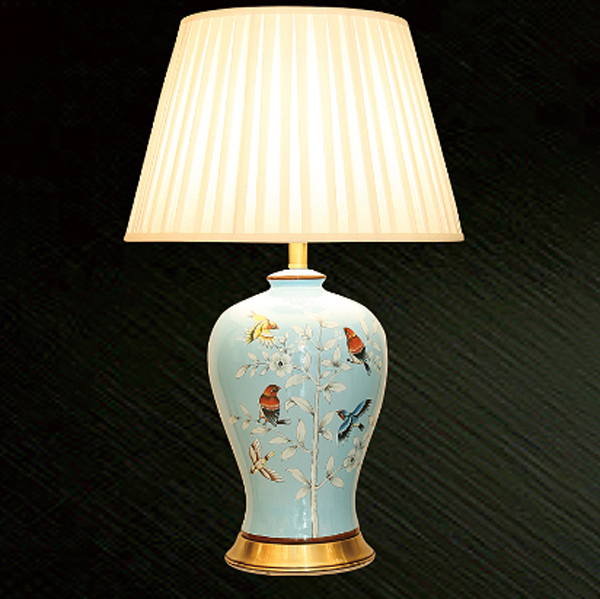 Đèn bàn chụp vải bình gốm VENUS KT7014L1