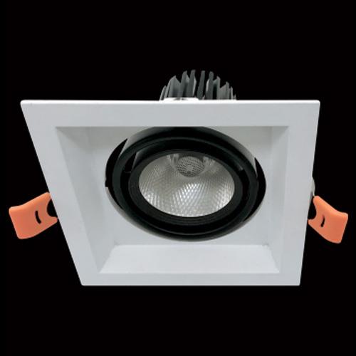 Đèn âm trần vuông chiếu điểm Ø112*H90 - COB 9W, Khoét Lỗ Ø95
