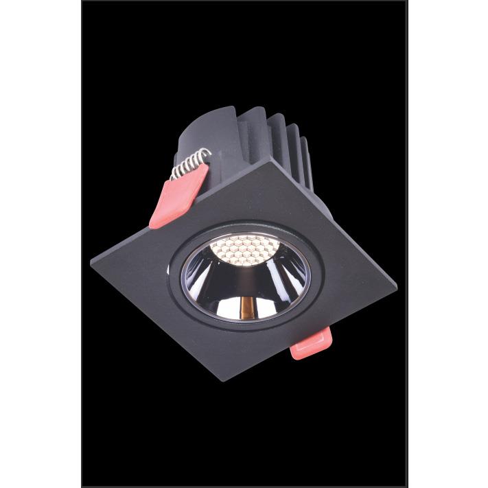 Đèn âm trần vuông 85 x H66 vỏ đen