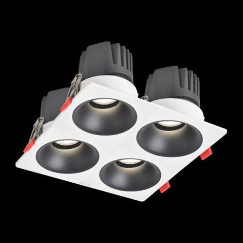 Đèn âm trần vuông Ø216*H83 - COB 20W*4 - Khoét lỗ Ø200 -ánh sáng trắng/ vàng/ trung tính