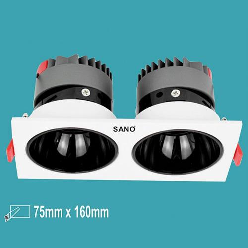 Đèn Downlight Led 12W x 2 - 6000K - 4000K - Ø88*L168*H75