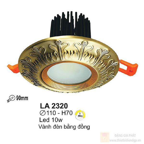 Đèn downlight âm trần cao cấp led 10W, Ø110*H70mm, khoét lỗ Ø75mm > Ø90mm